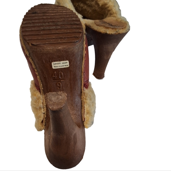 Lucca Fur Lined Wedge Sandals - Picture 5 of 12